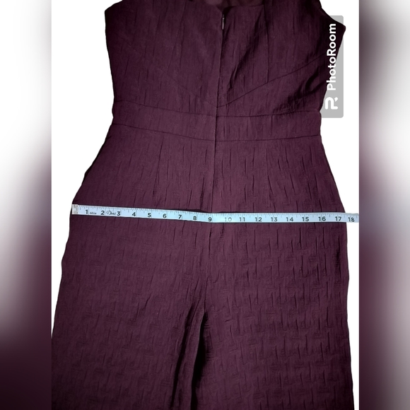 New Anthropologie Jumpsuit Eva Franco textured mock neck plum color size XS - Picture 14 of 17